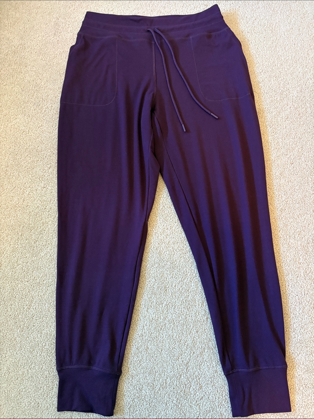 Women's Purple Jogger Pants - Relaxed Drawstring Waist